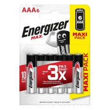 Элемент питания алкалиновый MAX LR03/286 BL6 (6/72/15552) (блистер 6 шт) Energizer E301532701