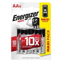 Элемент питания алкалиновый MAX LR6/316 BL6 (6/72) (блистер 6 шт) Energizer E301533801