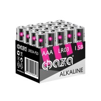 Элемент питания алкалиновый LR03 Alkaline Pack-20 (упаковка 20 шт) ФАZА 5028128