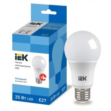 Светодиодная лампа  IEK LLE-A80-25-230-65-E27 /шар 25Вт 230В 6500К E27/