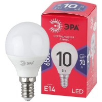 Лампа светодиодная ECO LED P45-10W-865-E14 R (диод шар 10Вт холодн. E14) (10/100/3600) Эра Б0045354