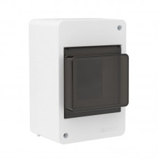 Щиток 4 мод настенный с тонированной дверцей бел. DKC F04W0WD