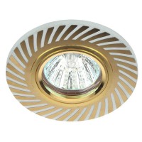 Светильник DK LD39 WH/GD MR16 точечный; декор со светодиодной подсветкой белый/зол. ЭРА Б0037377