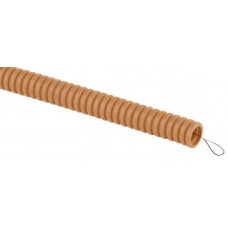 Труба гофрированная легкая ПВХ d25мм с протяжкой сосна (упаковка25м) Эра Б0043213