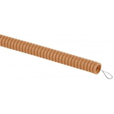 Труба гофрированная легкая ПВХ d20мм с протяжкой сосна (упаковка25м) Эра Б0043212