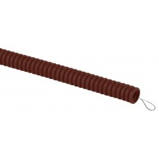 Труба гофрированная легкая ПВХ d25мм с протяжкой дуб (упаковка25м) Эра Б0043216