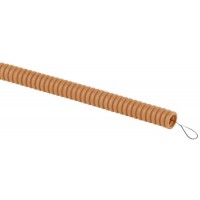 Труба гофрированная легкая ПВХ d16мм с протяжкой сосна (упаковка25м) Эра Б0043211