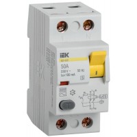 Выключатель дифференциального тока (УЗО) 2п 50А 100мА тип ACS ВД1-63S IEK MDV12-2-050-100