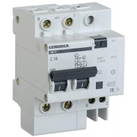 Выключатель автоматический дифференциального тока 2п 50А 30мА АД12 GENERICA IEK MAD15-2-050-C-030