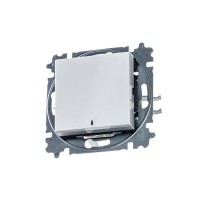 Выключатель 1-клавишный ABB Levit IP20 с подсветкой белый/ледяной 2CHH590146A6001