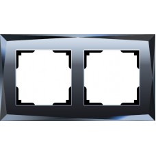 Рамка на 2 поста  (черный) WL08-Frame-02