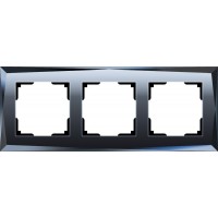 Рамка на 3 поста  (черный) WL08-Frame-03