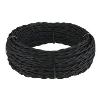 Ретро кабель витой 3х2,5 (черный) 50 м 
