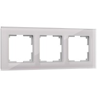 Рамка на 3 поста (дымчатый,стекло) WL01-Frame-03