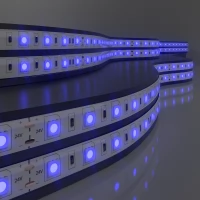 Светодиодная лента  24V 14,4W 60Led 5050 IP20 синий, 5м
