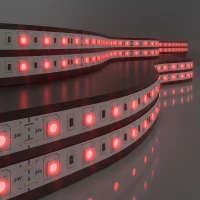 Светодиодная лента  24V 14,4W 60Led 5050 IP20 красный, 5м