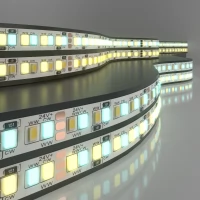 Светодиодная лента  24V 16W 240Led 2835+2835 IP20 MIX теплый белый/холодный белый, 5м