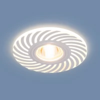 Встраиваемый точечный светильник с LED подсветкой 2215 MR16 WH белый