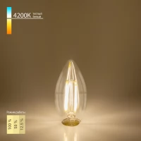 Филаментная светодиодная лампа Свеча Dimmable C35 5W 4200K E14 BL134