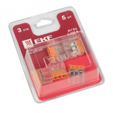 Клемма СМК 2273-243 (с пастой) 3 отверстия 0.5-2.5кв.мм (5шт) PROxima EKF plc-smk-2273-243b