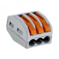 Клемма СМК-413 с рычагом 3 отверстия 0.08-2.5кв.мм (100шт) PROxima EKF plc-smk-413