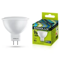 Лампа светодиодная LED-JCDR-9W-GU5.3-6K JCDR 9Вт GU5.3 6500К 172-265В Ergolux 13626