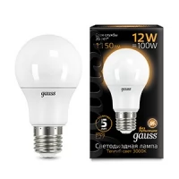 Лампа светодиодная Black Globe 12Вт 3000К теплый белый E27 1150лм 150-265В Gauss 102502112