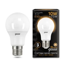 Лампа светодиодная Black A60 10Вт E27 3000К Gauss 102502110