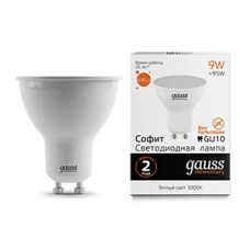 Лампа LED MR16 9W 3000К GU10 Gauss Elementary 13619