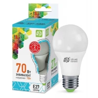 Лампа светодиодная LED-A60-standard 7Вт грушевидная 4000К белый E27 630лм 160-260В ASD 4690612001678
