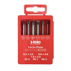 Набор бит SL/PZ/PH Industrial 73мм в кейсе 6 бит FELO 03092716