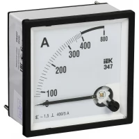 Амперметр Э47 72х72мм 400/5А класс точности 1.5 IEK IPA10-6-0400-E