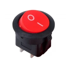 Выключатель клавишный круглый 250В 6А (2с) ON-OFF красный (RWB-213 SC-214 MRS-102-8) Rexant 36-2560