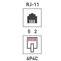 Джек телефонный 6P-4C (упаковка 100 шт) Rexant 05-1012