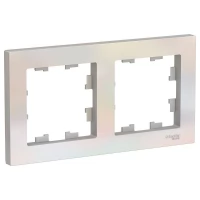 Рамка 2-м AtlasDesign универсальная жемчуг SchE ATN000402