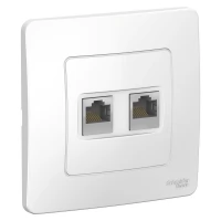 Розетка компьютерная 2-м СП BLANCA RJ45 кат.5e белый SchE BLNIS045451