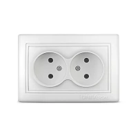 Розетка 2-м СП Севиль 16А IP20 белый Universal С0102