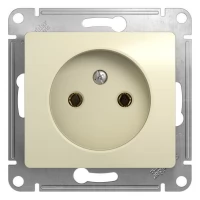 Механизм розетки 1-м СП Glossa 16А IP20 без заземления бежевый SchE GSL000241
