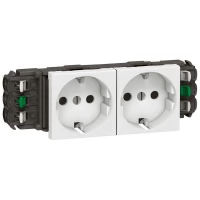 Механизм розетки 2-м СП 4мод. Mosaic 16А IP40 2х2P+E Leg 077402