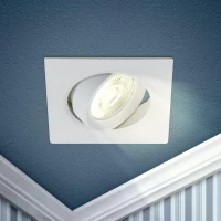 Светильник светодиодный LED SMD 5Вт 3000К квадратный поворотный белый KL LED 21A-5 3K WH ЭРА Б0037034