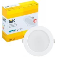 Светильник светодиодный ДВО 1612 9Вт 4000К IP20 круг белый IEK LDVO0-1612-09-4000-K01