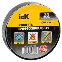 Изолента ПВХ 0.18х19мм черный (рул.20м) IEK UIZ-20-10-K02