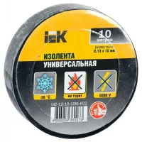 Изолента ПВХ 0.13х15мм (рул.10м) черный IEK UIZ-13-10-10M-K02