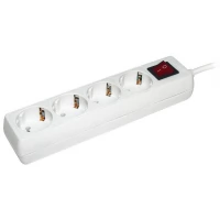 Удлинитель 4х5м с заземлением 16А IP20 У04К с выкл. 2P+PE IEK WYP10-16-04-05-ZK-N