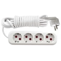 Удлинитель 4х5м с заземлением 10А IP20 У10-555 ПВС 3х0,75 UNIVersal 555-05