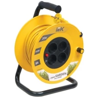 Удлинитель на катушке 4х20м без заземления 6А IP20 УК20 Garden с термозащ. 2х0,75 IEK WKP23-06-04-20