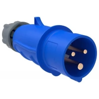 Вилка электрического кабеля 32А 2P+PE 220В IP44 MAGNUM ССИ-023 IEK PSN01-032-3