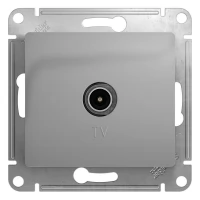 Механизм розетки TV 1-м СП Glossa проходной 4DB алюминий SchE GSL000392