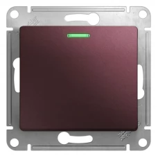 Механизм выключателя 1-клавишный Schneider Electric Glossa с подсветкой баклажан SchE GSL001113