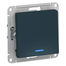 Механизм выключателя 1-клавишный Schneider Electric AtlasDesign с подсветкой изумруд SchE ATN000813